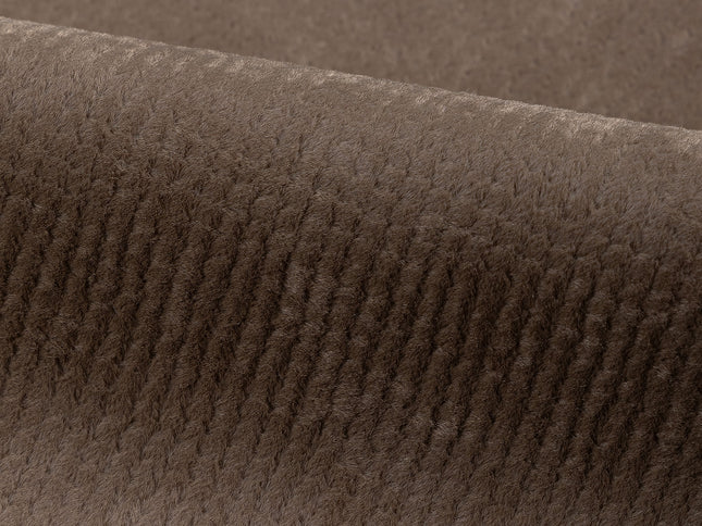 Coffee Brown Colour Textured Velvet Flock Easy Clean Sofa, Chair and Curtain Fabric