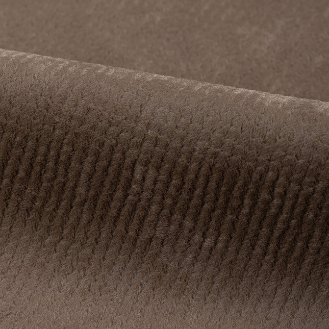 Coffee Brown Colour Textured Velvet Flock Easy Clean Sofa, Chair and Curtain Fabric