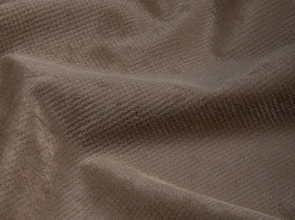 Coffee Brown Colour Textured Velvet Flock Easy Clean Sofa, Chair and Curtain Fabric