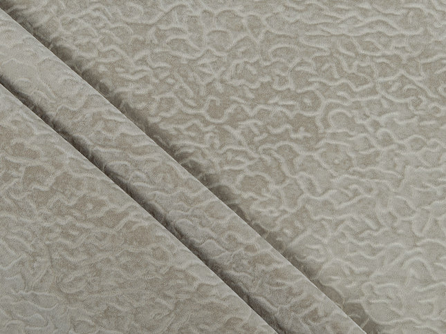 Greenish Grey Colour Textured Velvet Flock Easy Clean Sofa, Chair and Curtain Fabric
