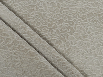 Greenish Grey Colour Textured Velvet Flock Readymade Curtain