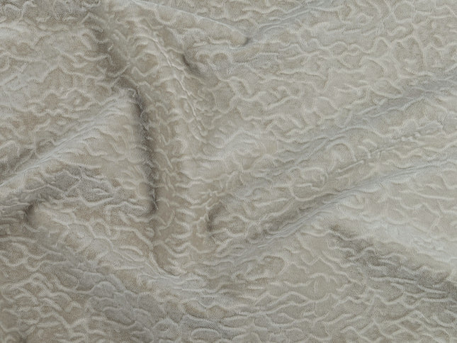 Greenish Grey Colour Textured Velvet Flock Easy Clean Sofa, Chair and Curtain Fabric