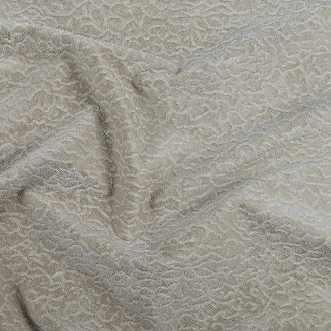 Greenish Grey Colour Textured Velvet Flock Easy Clean Sofa, Chair and Curtain Fabric