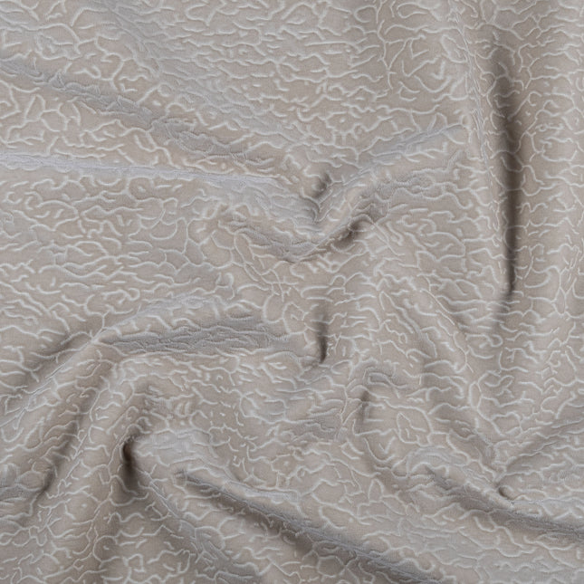 Dark Beige Colour Textured Velvet Flock Easy Clean Sofa, Chair and Curtain Fabric