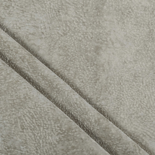 Stone Beige Colour Textured Velvet Flock Easy Clean Sofa, Chair and Curtain Fabric