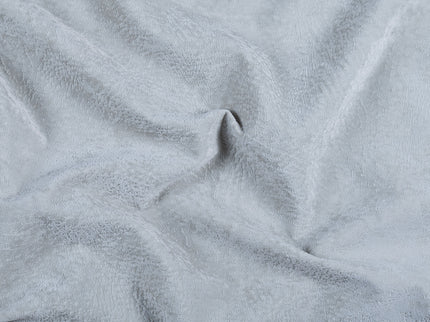 Light Grey Beige Colour Textured Velvet Flock Easy Clean Sofa, Chair and Curtain Fabric