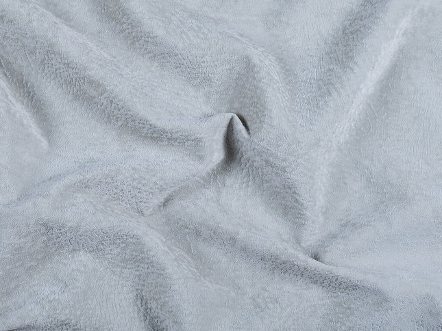 Light Grey Beige Colour Textured Velvet Flock Easy Clean Sofa, Chair and Curtain Fabric