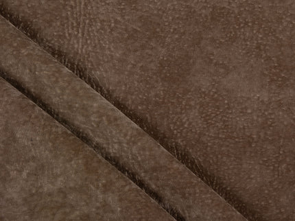 Espresso Brown Colour Textured Velvet Flock Easy Clean Sofa, Chair and Curtain Fabric