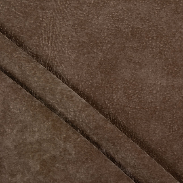 Espresso Brown Colour Textured Velvet Flock Easy Clean Sofa, Chair and Curtain Fabric