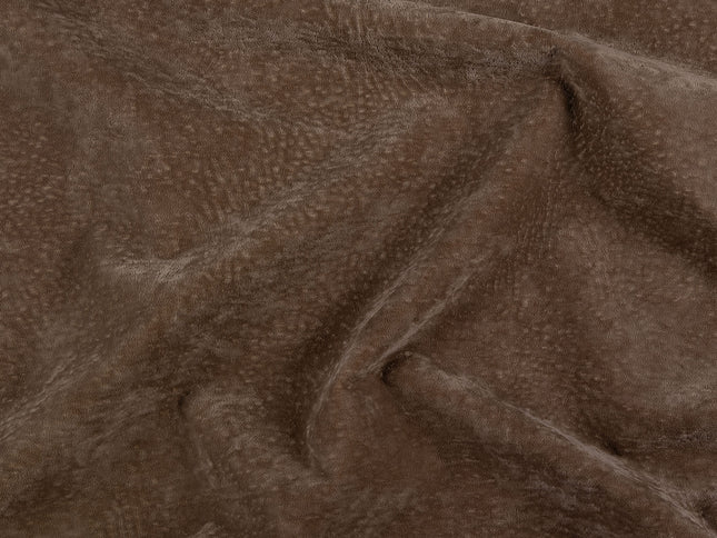 Espresso Brown Colour Textured Velvet Flock Easy Clean Sofa, Chair and Curtain Fabric