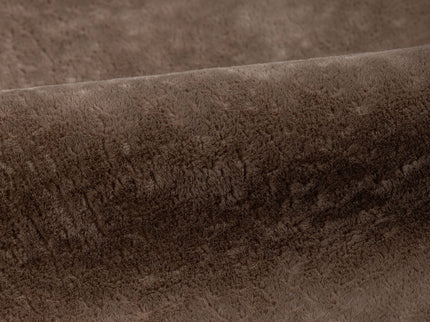 Espresso Brown Colour Textured Velvet Flock Easy Clean Sofa, Chair and Curtain Fabric