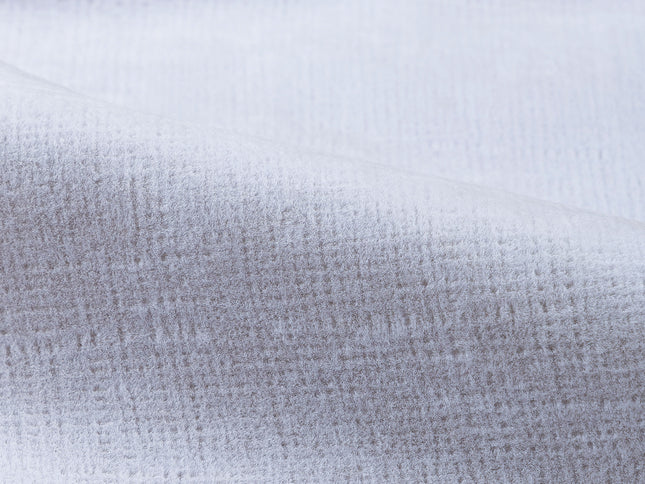 Silver Grey Colour Textured Velvet Flock Easy Clean Sofa, Chair and Curtain Fabric