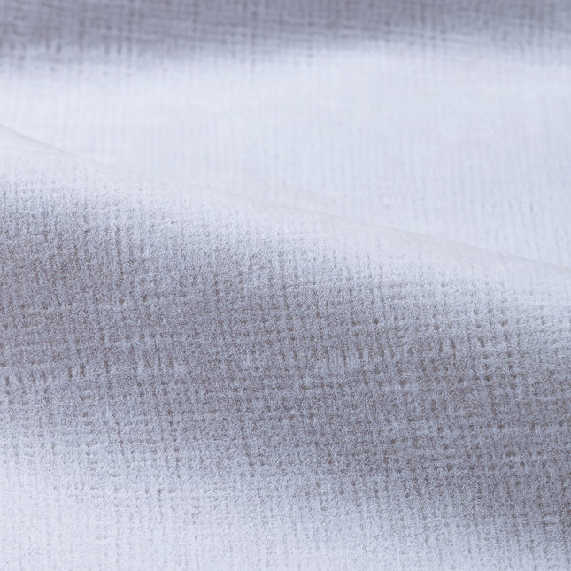 Silver Grey Colour Textured Velvet Flock Easy Clean Sofa, Chair and Curtain Fabric