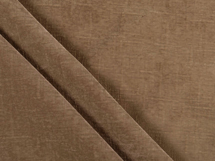 Light Brown Colour Textured Velvet Flock Easy Clean Sofa, Chair and Curtain Fabric