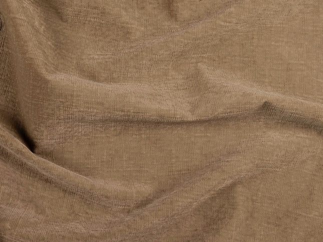 Light Brown Colour Textured Velvet Flock Easy Clean Sofa, Chair and Curtain Fabric