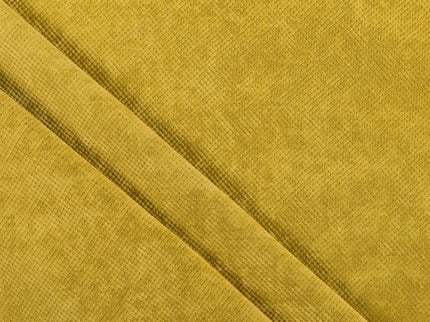 Dark Yellow Colour Textued Velvet Flock Easy Clean Sofa, Chair and Curtain Fabric