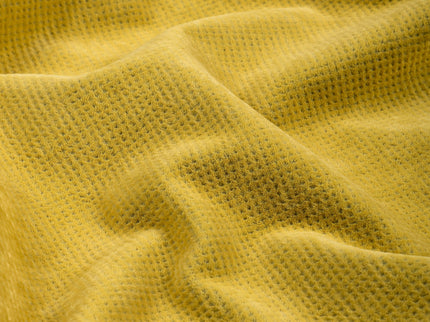 Dark Yellow Colour Textued Velvet Flock Easy Clean Sofa, Chair and Curtain Fabric