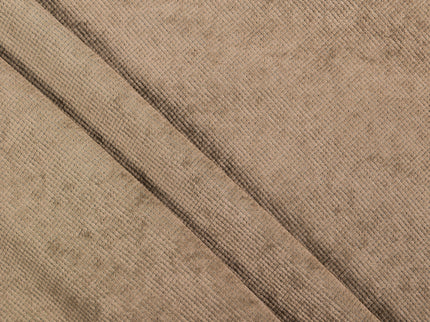 Light Brown Colour Textued Velvet Flock Easy Clean Sofa, Chair and Curtain Fabric