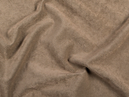 Light Brown Colour Textued Velvet Flock Easy Clean Sofa, Chair and Curtain Fabric