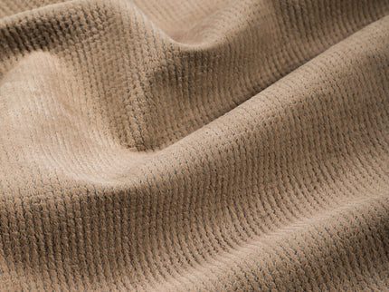 Light Brown Colour Textued Velvet Flock Easy Clean Sofa, Chair and Curtain Fabric