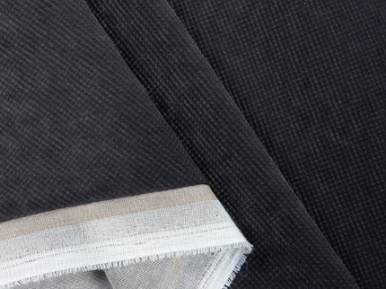 Dark Gray Colour Textued Velvet Flock Easy Clean Sofa, Chair and Curtain Fabric