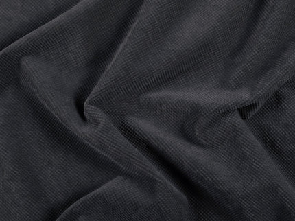 Dark Gray Colour Textued Velvet Flock Easy Clean Sofa, Chair and Curtain Fabric