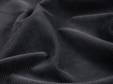 Dark Gray Colour Textued Velvet Flock Easy Clean Sofa, Chair and Curtain Fabric