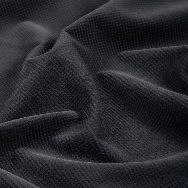 Dark Gray Colour Textued Velvet Flock Easy Clean Sofa, Chair and Curtain Fabric