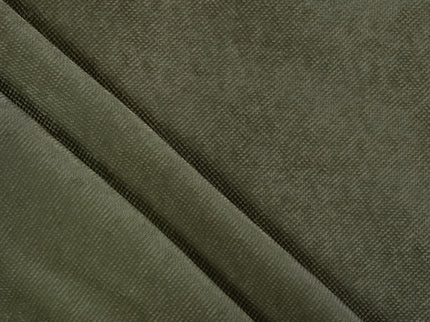 Olive Green Colour Textued Velvet Flock Easy Clean Sofa, Chair and Curtain Fabric