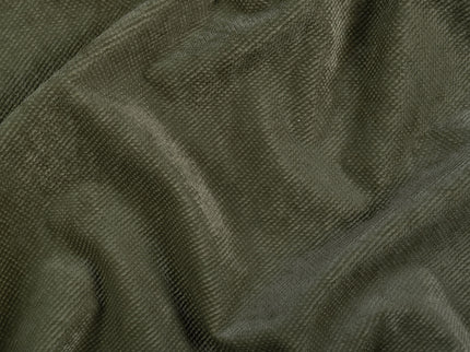 Olive Green Colour Textued Velvet Flock Easy Clean Sofa, Chair and Curtain Fabric