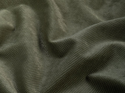 Olive Green Colour Textued Velvet Flock Easy Clean Sofa, Chair and Curtain Fabric