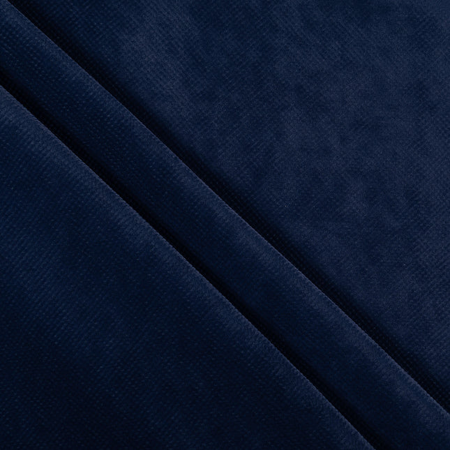 Royal Navy Blue Colour Textued Velvet Flock Easy Clean Sofa, Chair and Curtain Fabric
