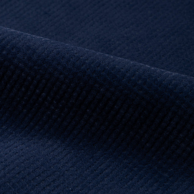 Royal Navy Blue Colour Textued Velvet Flock Easy Clean Sofa, Chair and Curtain Fabric