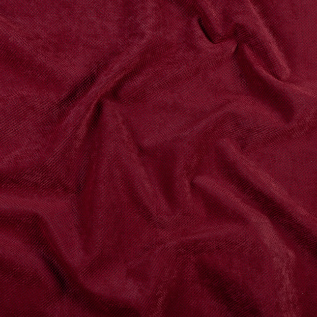 Dark Maroon Colour Textued Velvet Flock Easy Clean Sofa, Chair and Curtain Fabric