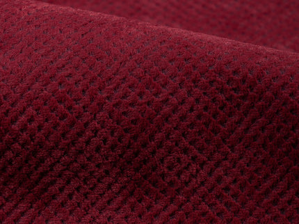 Dark Maroon Colour Textued Velvet Flock Easy Clean Sofa, Chair and Curtain Fabric