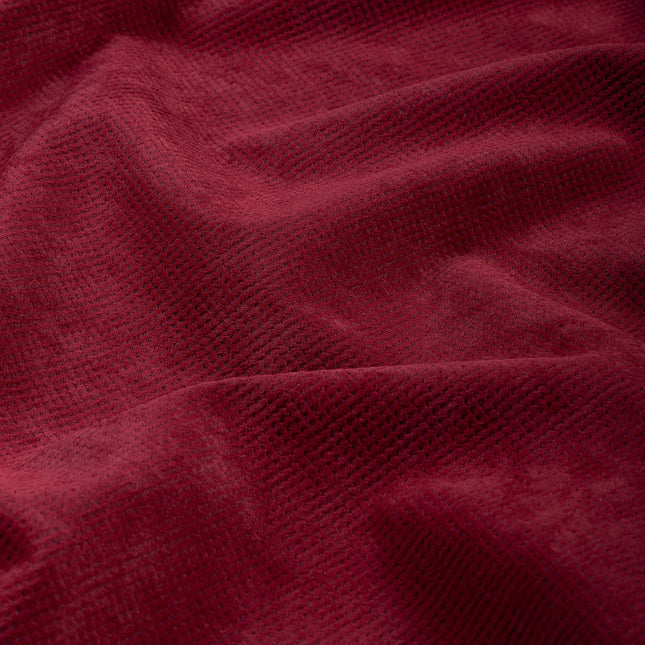 Dark Maroon Colour Textued Velvet Flock Easy Clean Sofa, Chair and Curtain Fabric
