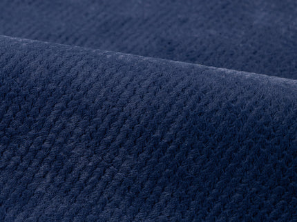 Prussian Blue Colour Textured Velvet Flock Easy Clean Sofa, Chair and Curtain Fabric