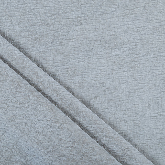 Light Grey Beige Colour Textured Velvet Flock Readymade Curtain