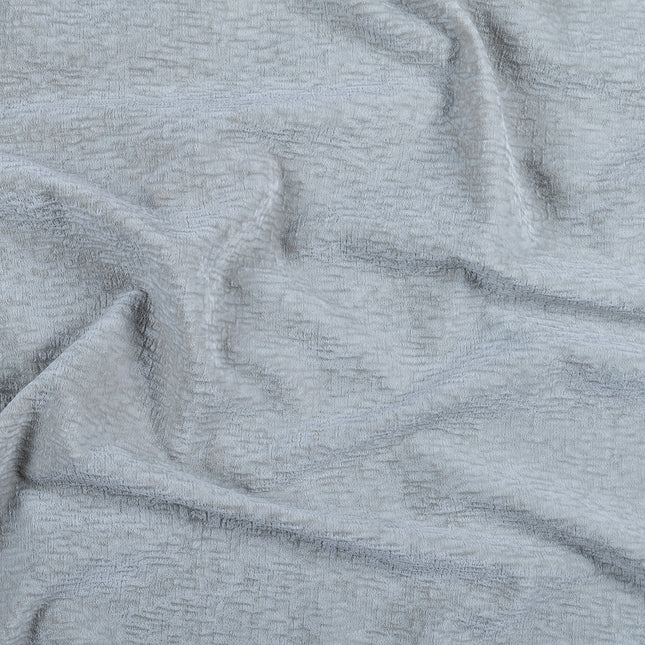 Light Grey Beige Colour Textured Velvet Flock Easy Clean Sofa, Chair and Curtain Fabric