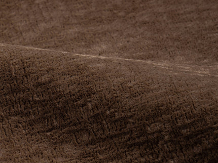 Mocha Brown Colour Textured Velvet Flock Easy Clean Sofa, Chair and Curtain Fabric