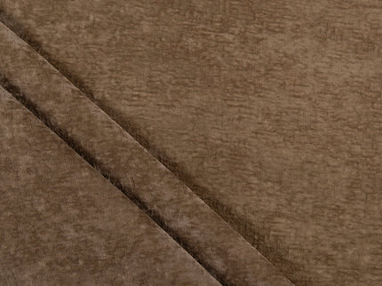 Brown Colour Textured Velvet Flock Readymade Curtain