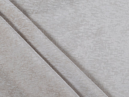 Light Cream Colour Textured Velvet Flock Readymade Curtain