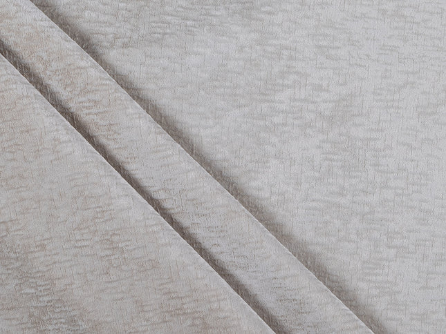 Light Cream Colour Textured Velvet Flock Easy Clean Sofa, Chair and Curtain Fabric