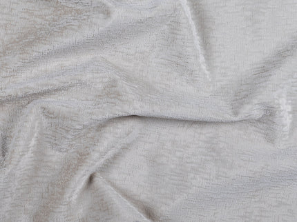 Light Cream Colour Textured Velvet Flock Easy Clean Sofa, Chair and Curtain Fabric