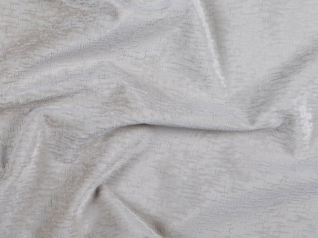 Light Cream Colour Textured Velvet Flock Easy Clean Sofa, Chair and Curtain Fabric