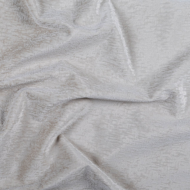Light Cream Colour Textured Velvet Flock Easy Clean Sofa, Chair and Curtain Fabric