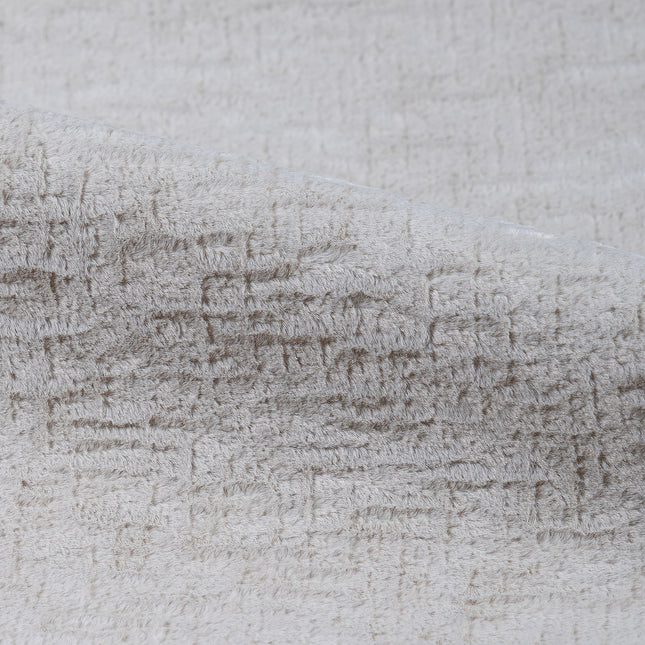 Light Cream Colour Textured Velvet Flock Easy Clean Sofa, Chair and Curtain Fabric