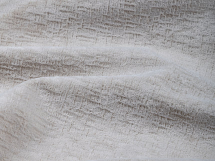 Light Cream Colour Textured Velvet Flock Easy Clean Sofa, Chair and Curtain Fabric