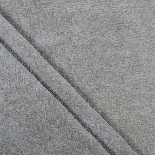Light Beige Taupe Colour Textured Velvet Flock Easy Clean Sofa, Chair and Curtain Fabric