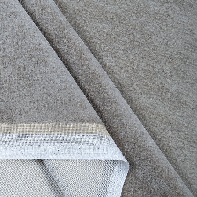 Light Beige Taupe Colour Textured Velvet Flock readymade cushion cover